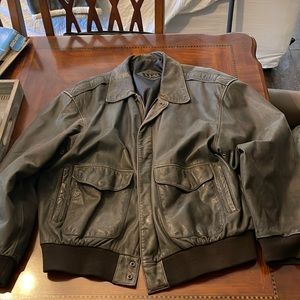 Genuine leather aviator jacket